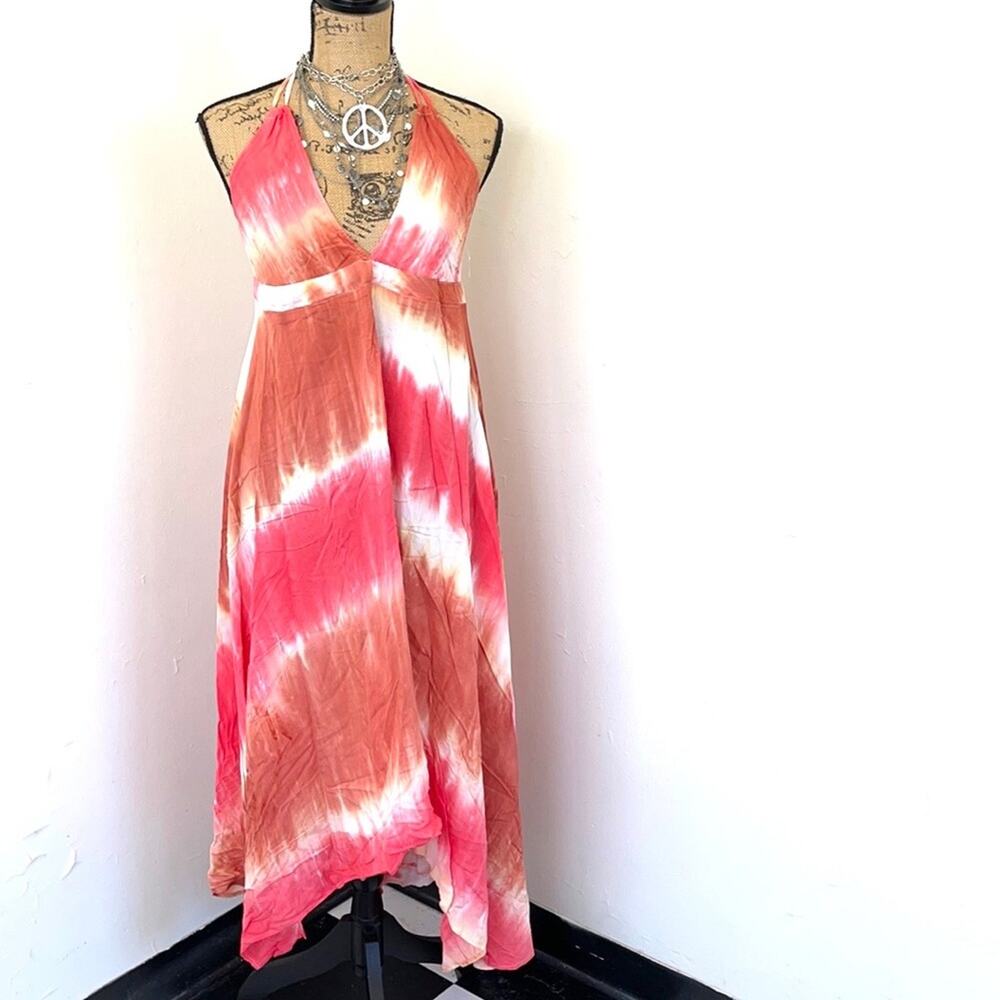 LOVESTITCH SUMMER DRESS COVER-UP maxi dress size M - Picture 12 of 13